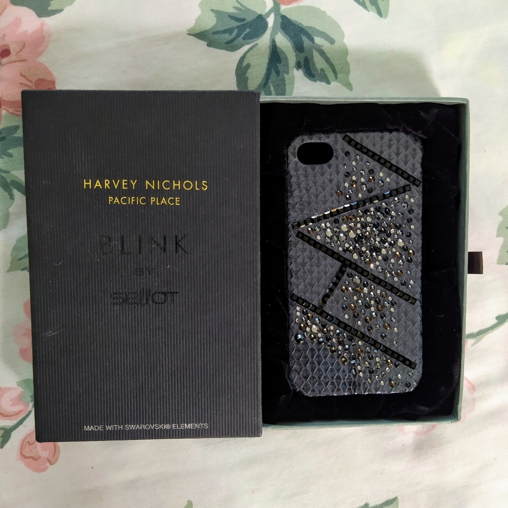🆓 NWT Swarovski iPhone 4 4S Bejeweled Gems Case